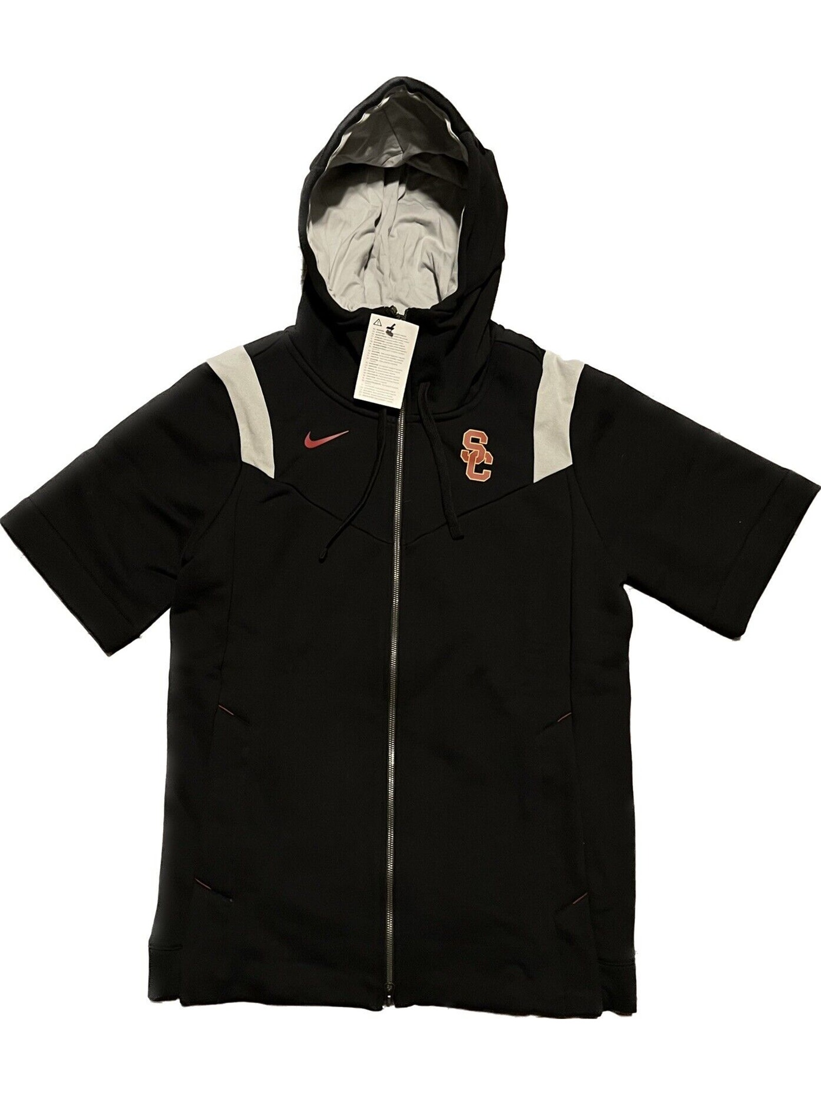 Nike Usc Trojans Sideline Showout Hoodie Men’s Size L Short Sleeve Full-Zip Nwt